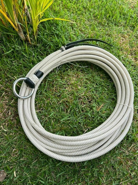 Laço americano com corda Rodocordas 10m com argola de aço inox