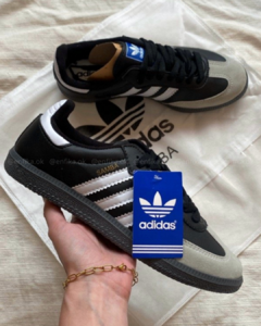 ADIDAS SAMBA NEGRO Y GRIS PREMIUM - ENFIKA