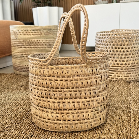 Canasta Fibras Naturales 26x23x19cm