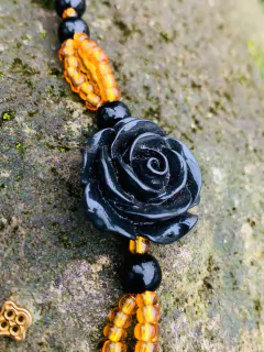 Guia Especial Pomba Gira- Preto e Dourado - Empório Sol Nascente Artigos Religiosos