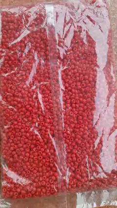 MIÇANGA 6/0 VERMELHA LEITOSA 500G
