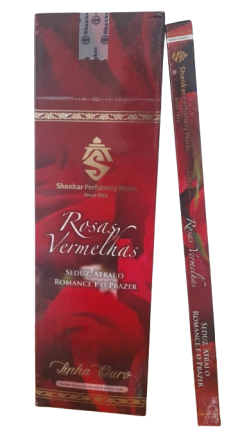 Incenso Indiano Shankar - Rosas Vermelhas