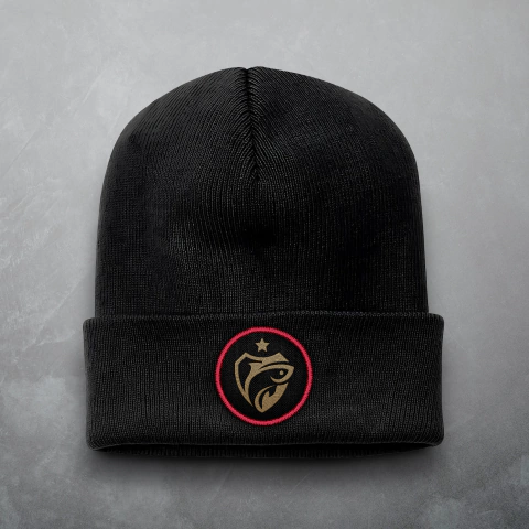 Gorro de invierno Santa Fe rojo y negro