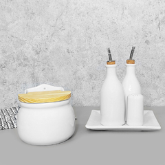 Imagem do Conjunto Galheteiro E Saleiro Provençal Branco