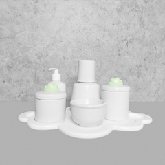 Kit Higiene C/ Moringa Cilindrica E Bandeja Nuvem Verde