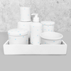 Kit Higiene C/ Moringa Cilindrica E Bandeja Quadrada Azul Poá