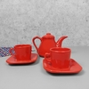 Conjunto Café Provençal 3 Peças Vermelho