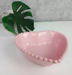 Bowl Coração Médio Bolinha Rosa - comprar online