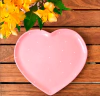Prato Coração Rosa Poa