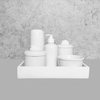 Kit Higiene C/ Garrafa Térmica Pote Algodão E Cotonete Nuvem Branco