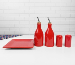 Conjunto Galheteiro Provençal Vermelho na internet