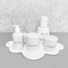 Kit Higiene C/ Moringa Cilindrica E Bandeja Nuvem Words - comprar online