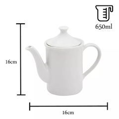 Bule Porcelana 650 ml Branco - comprar online