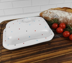 Manteigueira Retangular Baixa Branco Poa - comprar online