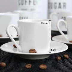 Xicara De Café Pires Redondo Branco 55 ml - loja online
