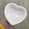 Bowl Coração Médio Bolinha Branca