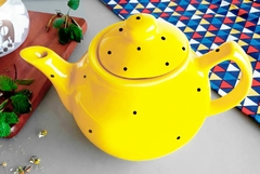 Bule De Cha 700 ml Amarelo Poá Preto - Ordalha Ofertas | A Loja da Mesa Posta