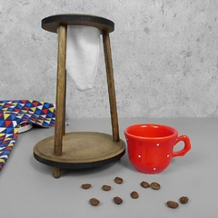 Kit Café Individual Jumbo Vermelho Poá - comprar online