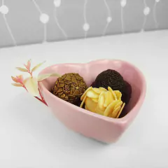Tigela Pequena Coração Rosa