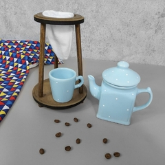 Kit Bule Café Individual Provençal Azul Poá - comprar online