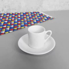 Xicara De Café Pires Redondo Branco 55 ml - Ordalha Ofertas | A Loja da Mesa Posta