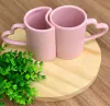 Caneca Dois Corações Rosa 200 ml