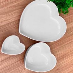 Conjunto Travessa Três Corações Branco na internet