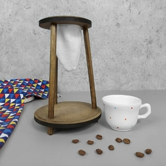 Kit Café Individual Jumbo Branco Poá - comprar online