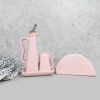 Conjunto Galheteiro E Guardanapo De Mesa Rosa