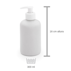Porta Sabonete Liquido Branco Poá Rosa 300 ml - Ordalha Ofertas | A Loja da Mesa Posta
