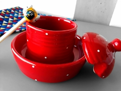 Pote Mel Vermelho Poá - comprar online