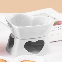 Panela de Fondue Coração Branco - comprar online