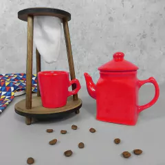 Kit Bule Café Individual Provençal Vermelho - comprar online