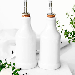 Garrafas Porcelana Galheteiro Branco