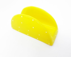 Porta Guardanapo Porcelana Amarelo Poá na internet