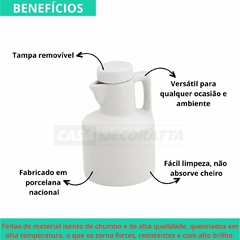 Imagem do Kit 2 Galheteiro 100 ml Azeite Vinagre e Bandeja Porcelana Words