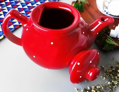 Bule De Cha 700 ml Vermelho Poá na internet