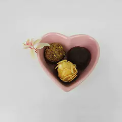Tigela Pequena Coração Rosa - loja online