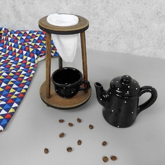 Kit Bule Café Individual Jumbo Preto Poá