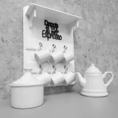 Conjunto bule depois do café eu me expresso provençal com açucareiro - comprar online