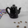 Mini Bule 200 ml Preto Poá