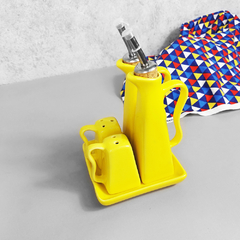 Conjunto Galheteiro Amarelo - Ordalha Ofertas | A Loja da Mesa Posta