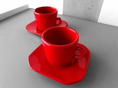 Conjunto Xícara Provençal 160 Ml Vermelho na internet