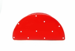 Porta Guardanapo Porcelana Vermelho Poá - Ordalha Ofertas | A Loja da Mesa Posta