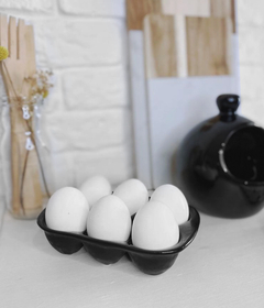Porta Ovo Louça Preto - Ordalha Ofertas | A Loja da Mesa Posta
