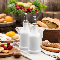 Garrafas Porcelana Galheteiro Branco - Ordalha: Louças de Porcelana | Bules, Galheteiros e Mais!