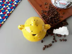 Açucareiro Amarelo Poa Preto - Ordalha Ofertas | A Loja da Mesa Posta