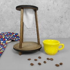 Kit Café Individual Jumbo Amarelo Poá - comprar online