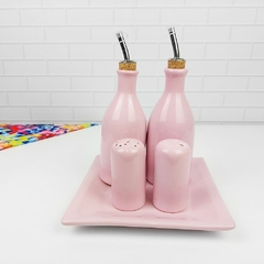 Conjunto Galheteiro Provençal Rosa - Ordalha Ofertas | A Loja da Mesa Posta