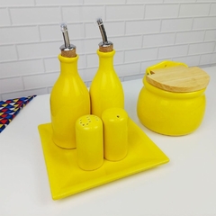 Conjunto Galheteiro E Saleiro Provençal Amarelo na internet